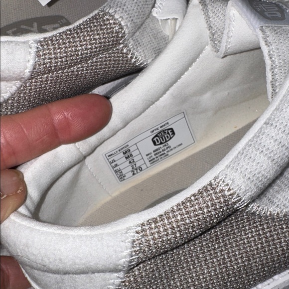 Men’s Hey Dude’s Wally Stitch Optic White 40021-1K3 - Picture 3 of 10